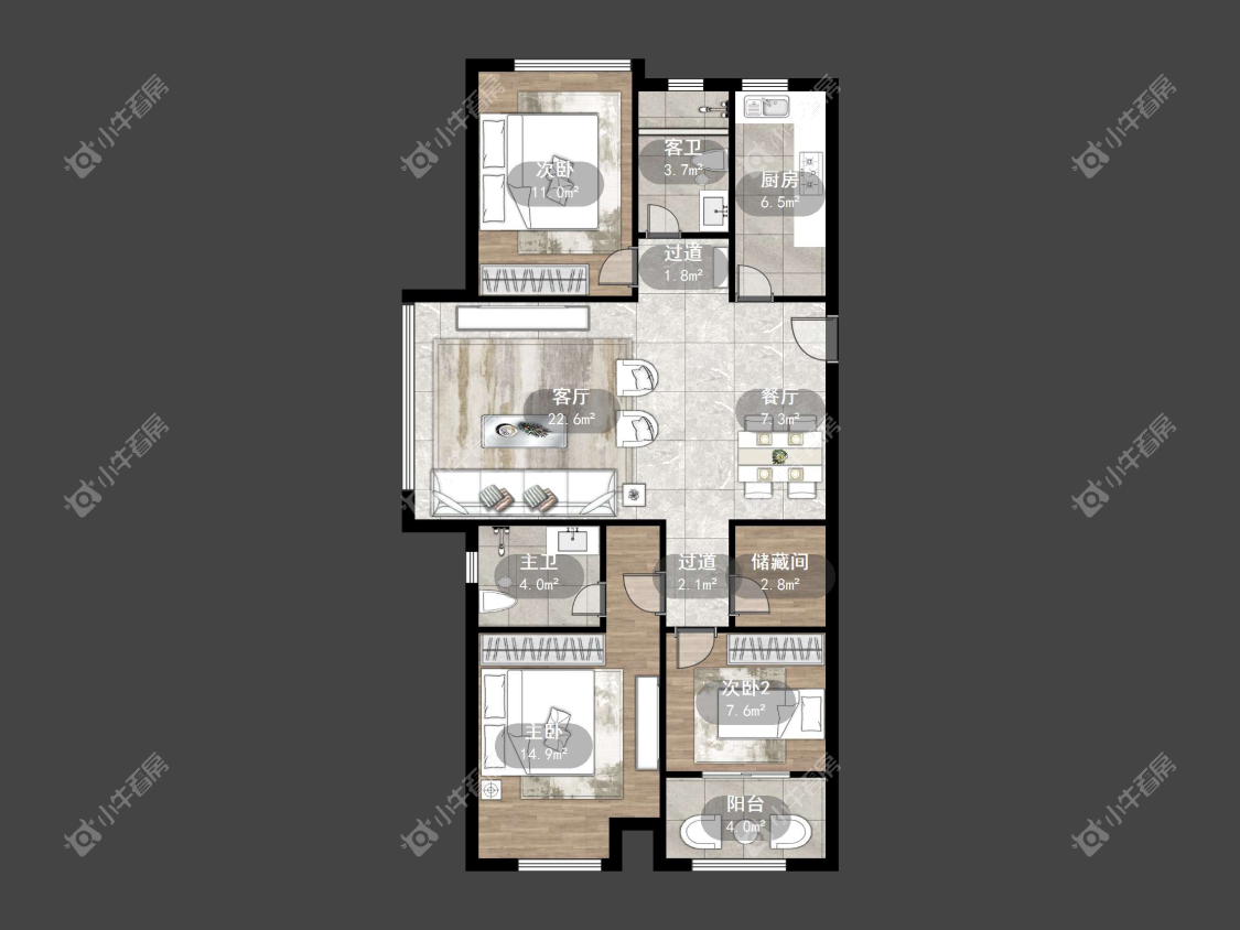 镇江翡翠林花园（天福花园）在售二手房源户型图_小牛看房