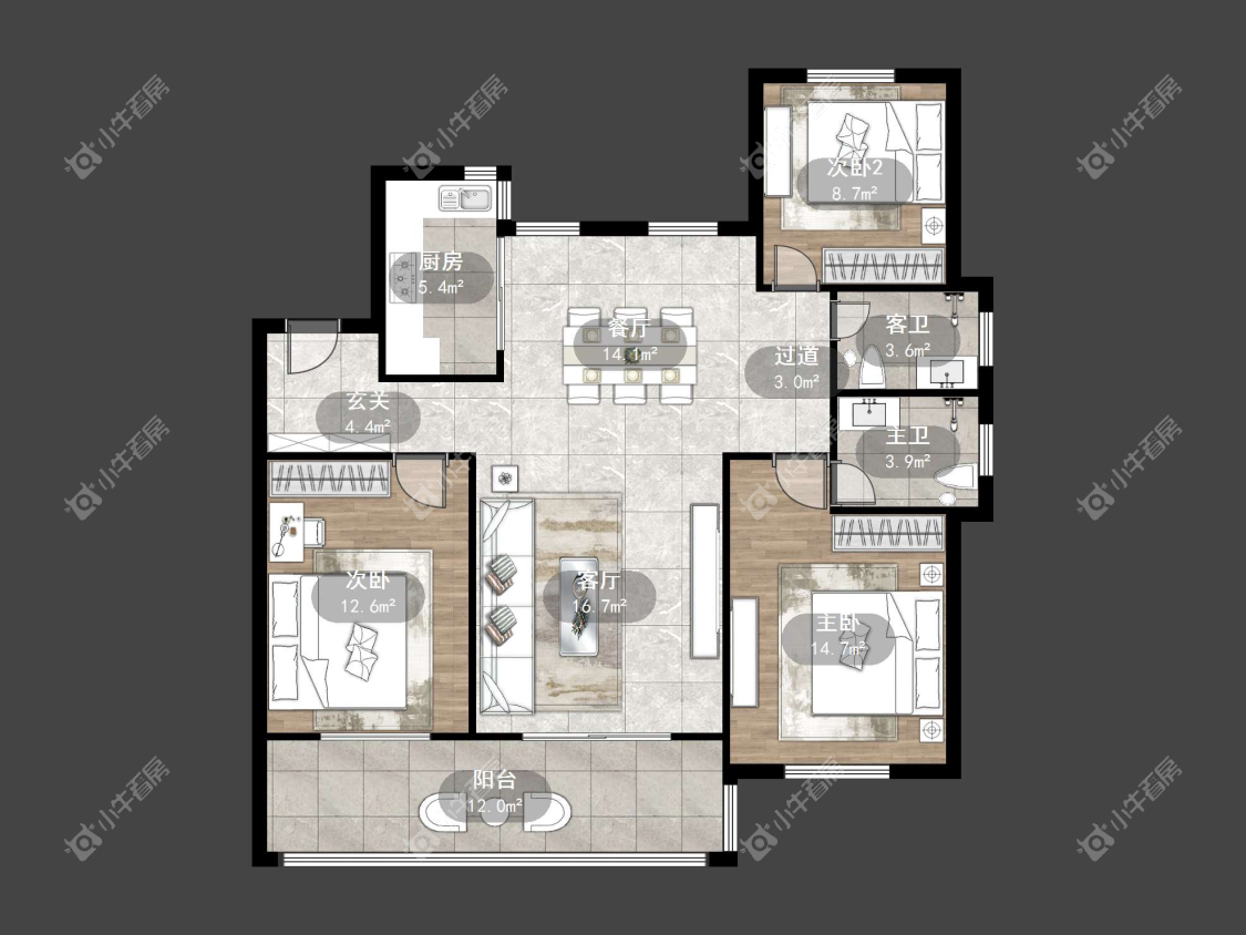 镇江九珑苑在售二手房源户型图_小牛看房