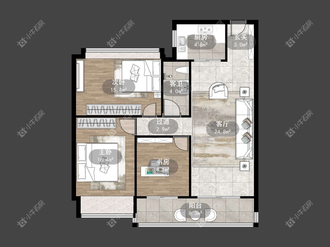 镇江碧桂园樾府在售二手房源户型图_小牛看房