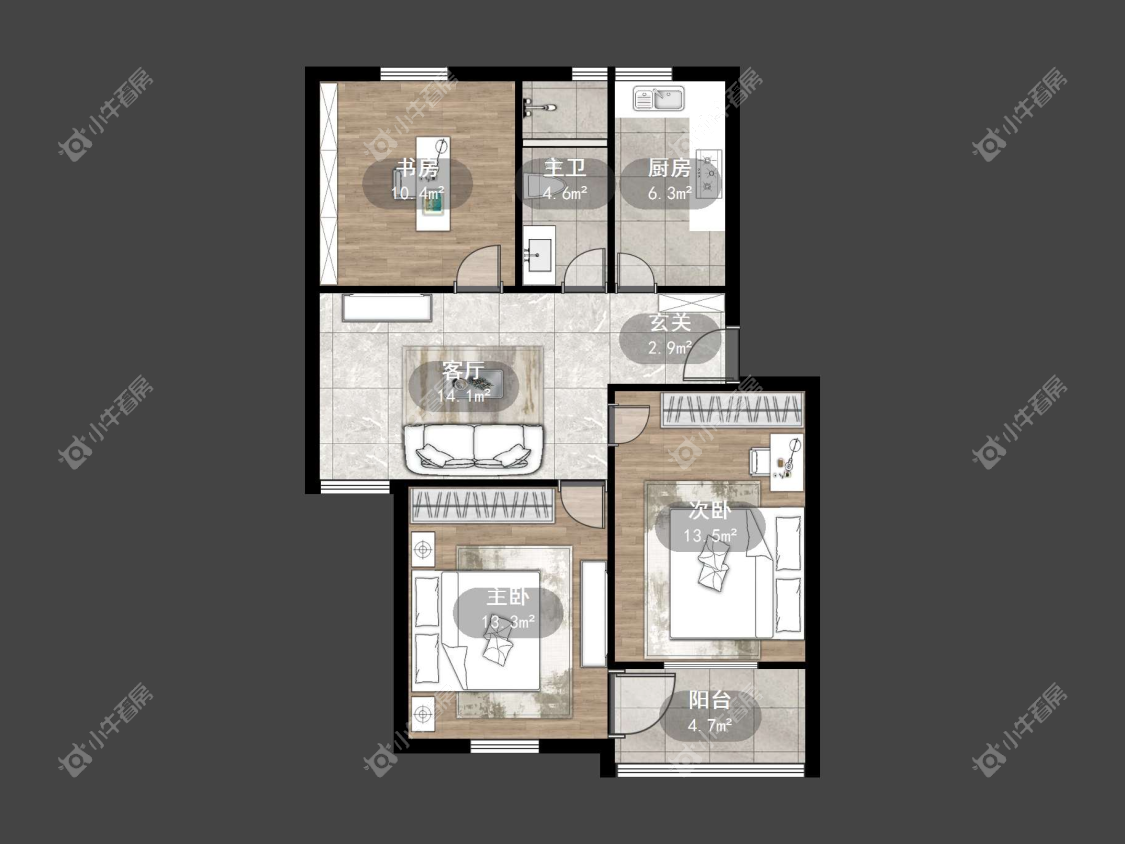 镇江华南新村在售二手房源户型图_小牛看房