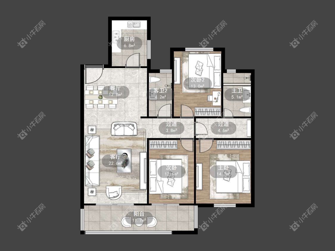 镇江万善上院在售二手房源户型图_小牛看房
