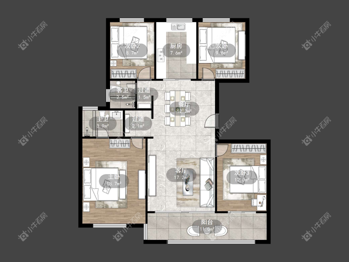 镇江中南熙悦城中南二期在售二手房源户型图_小牛看房