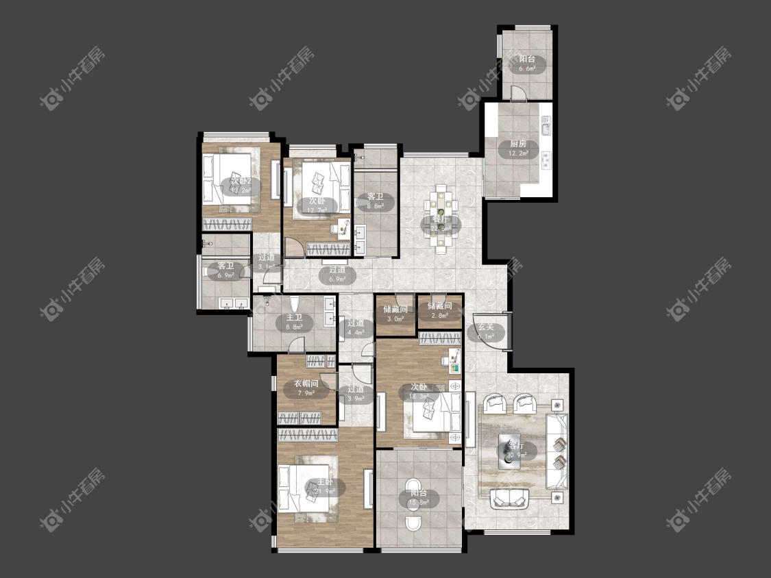 镇江恒大名都一期在售二手房源户型图_小牛看房