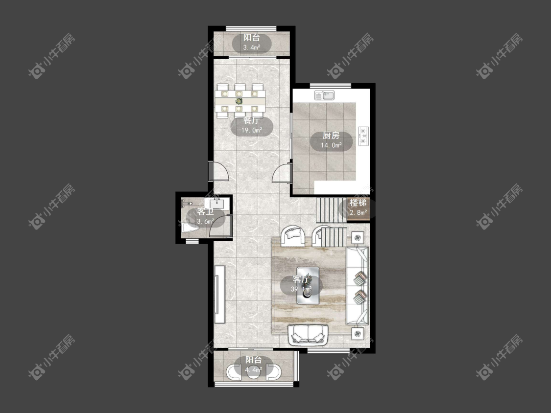镇江天波城在售二手房源户型图_小牛看房