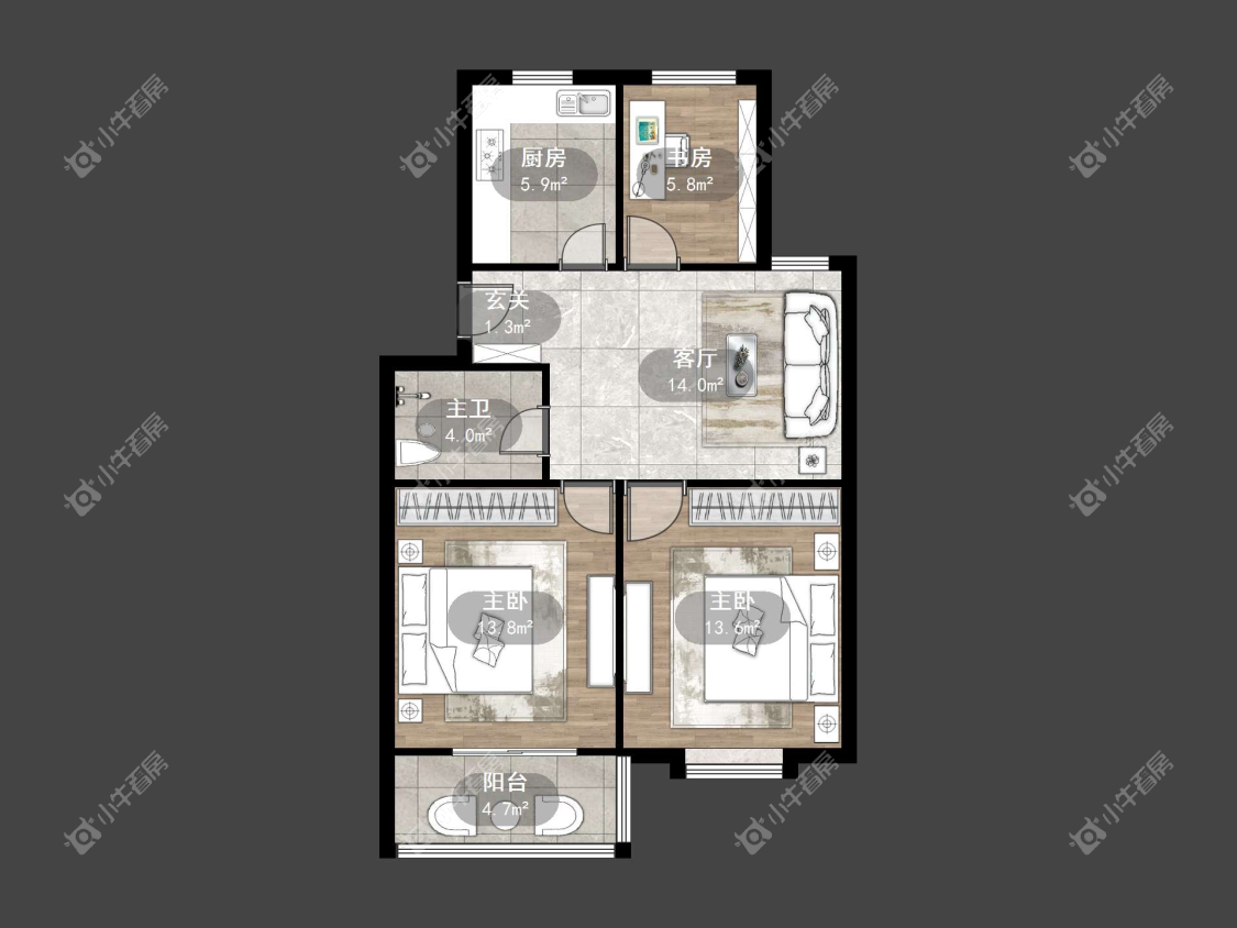 镇江新新家园在售二手房源户型图_小牛看房