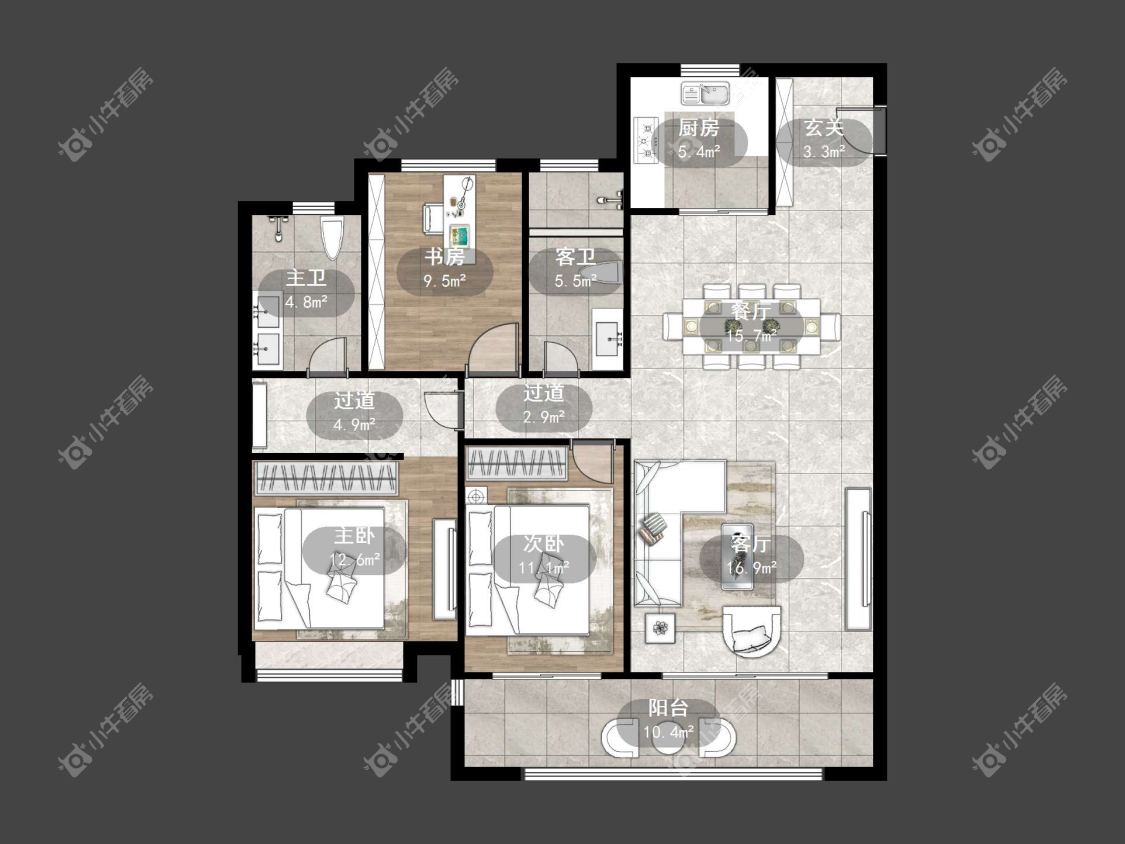 镇江吾悦华府金郡（丹阳）在售二手房源户型图_小牛看房