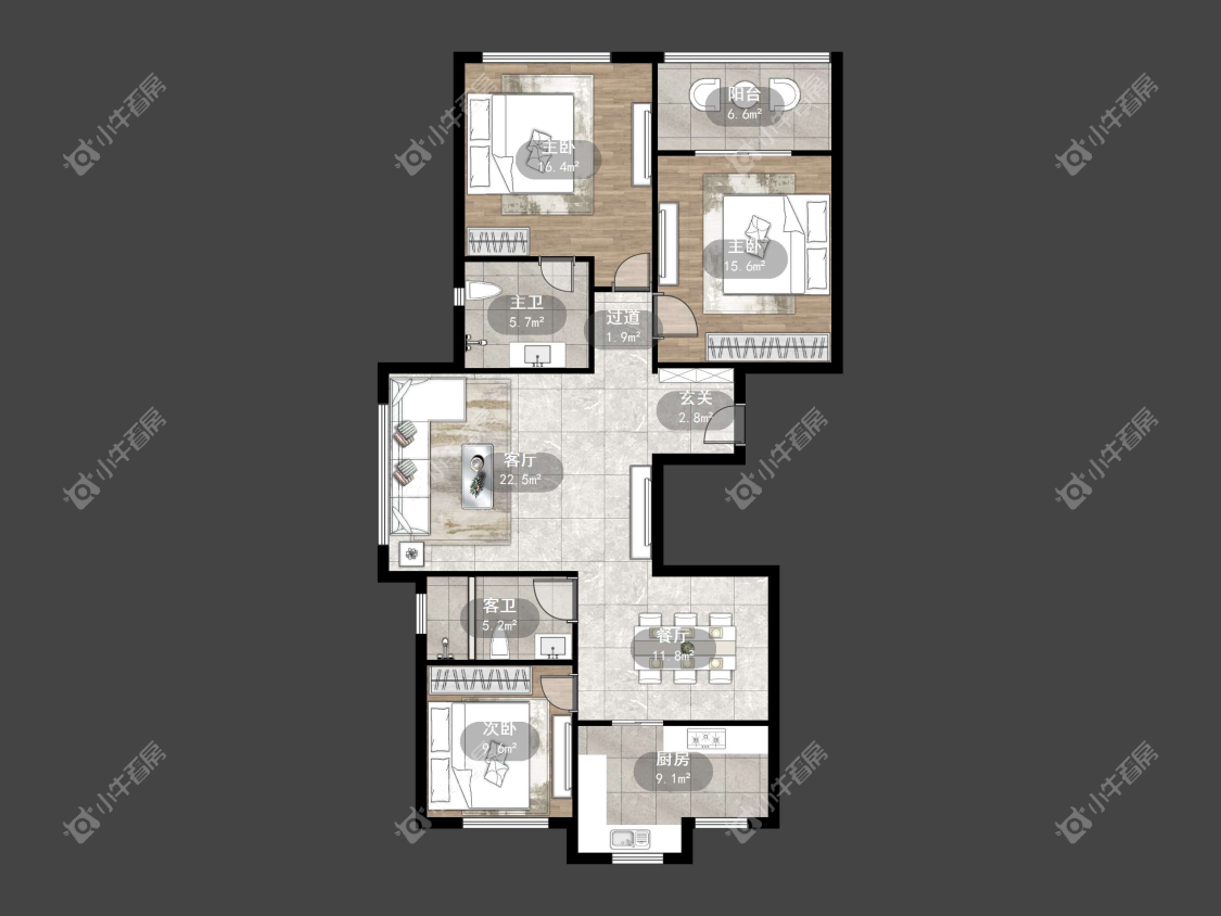 镇江金鼎城市花园在售二手房源户型图_小牛看房