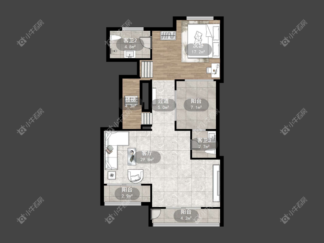 镇江天悦名城在售二手房源户型图_小牛看房