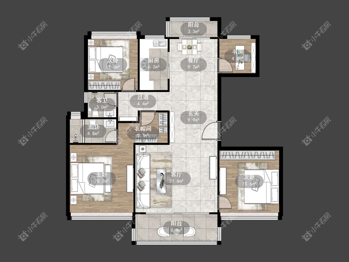 镇江碧桂园樾府在售二手房源户型图_小牛看房