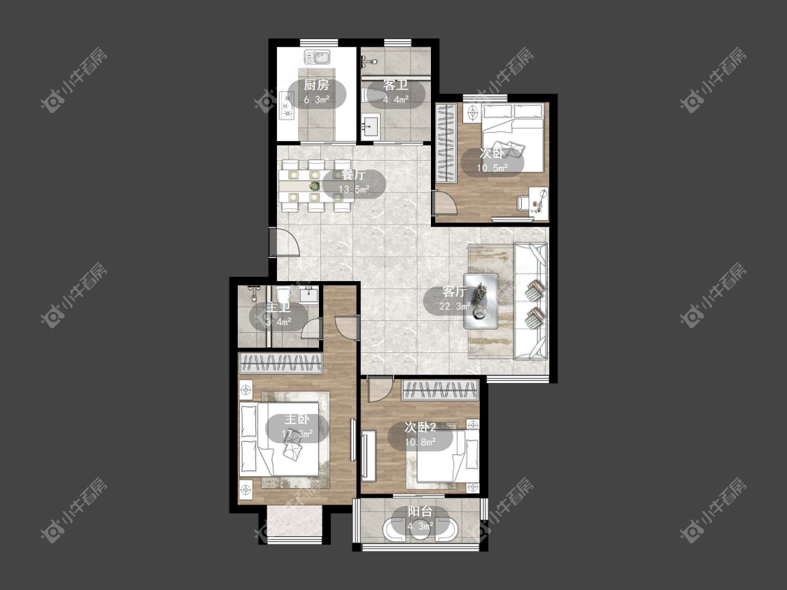 镇江香草苑在售二手房源户型图_小牛看房