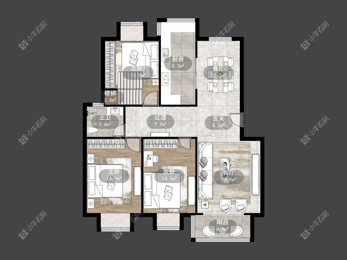 镇江江南人家在售二手房源户型图_小牛看房