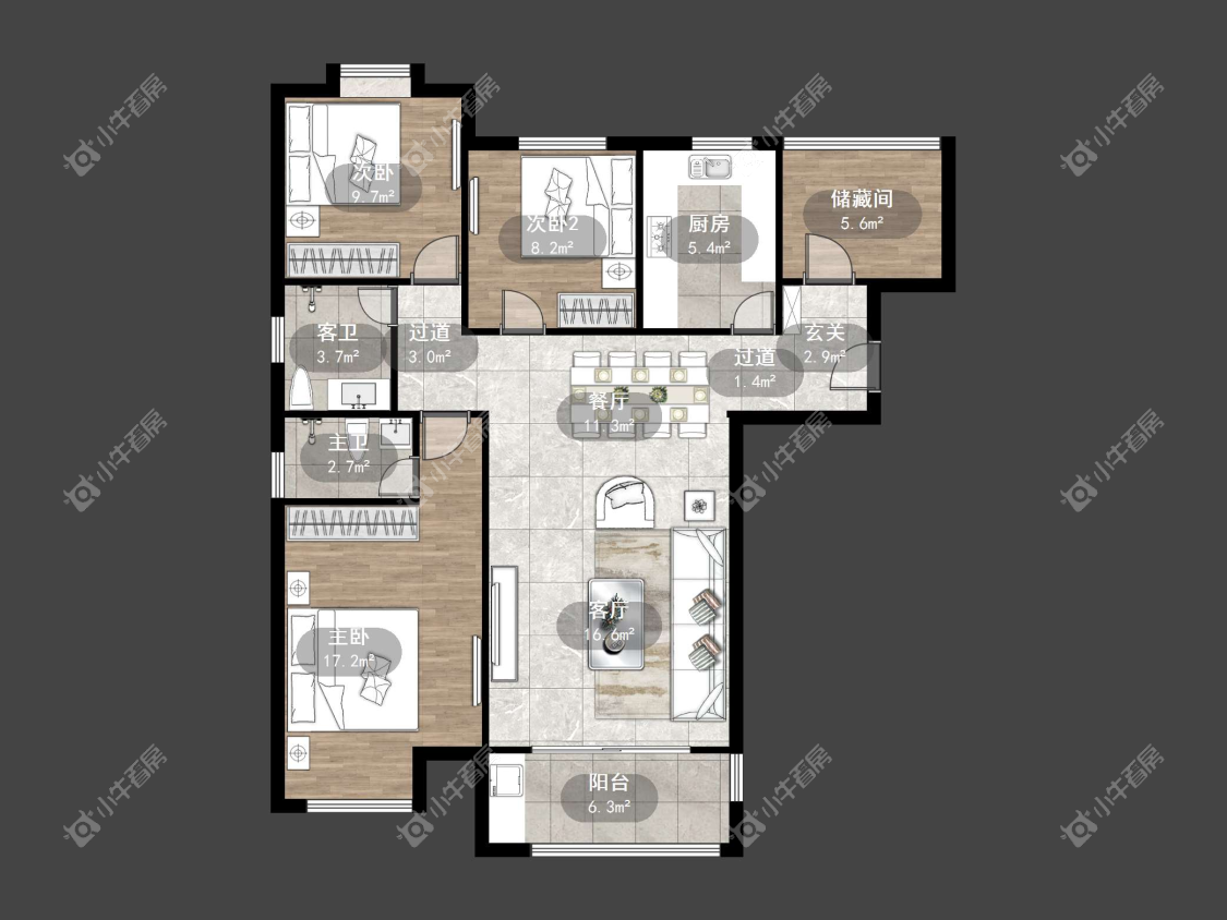 镇江美亚华悦在售二手房源户型图_小牛看房