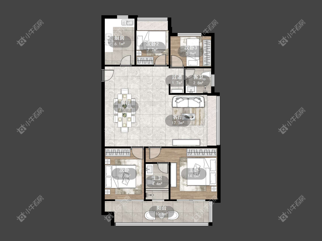 镇江吾悦华府金郡（丹阳）在售二手房源户型图_小牛看房