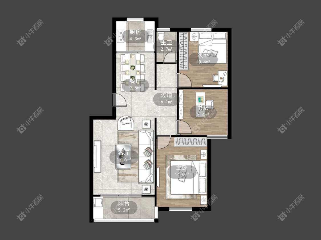 镇江佳景天城在售二手房源户型图_小牛看房