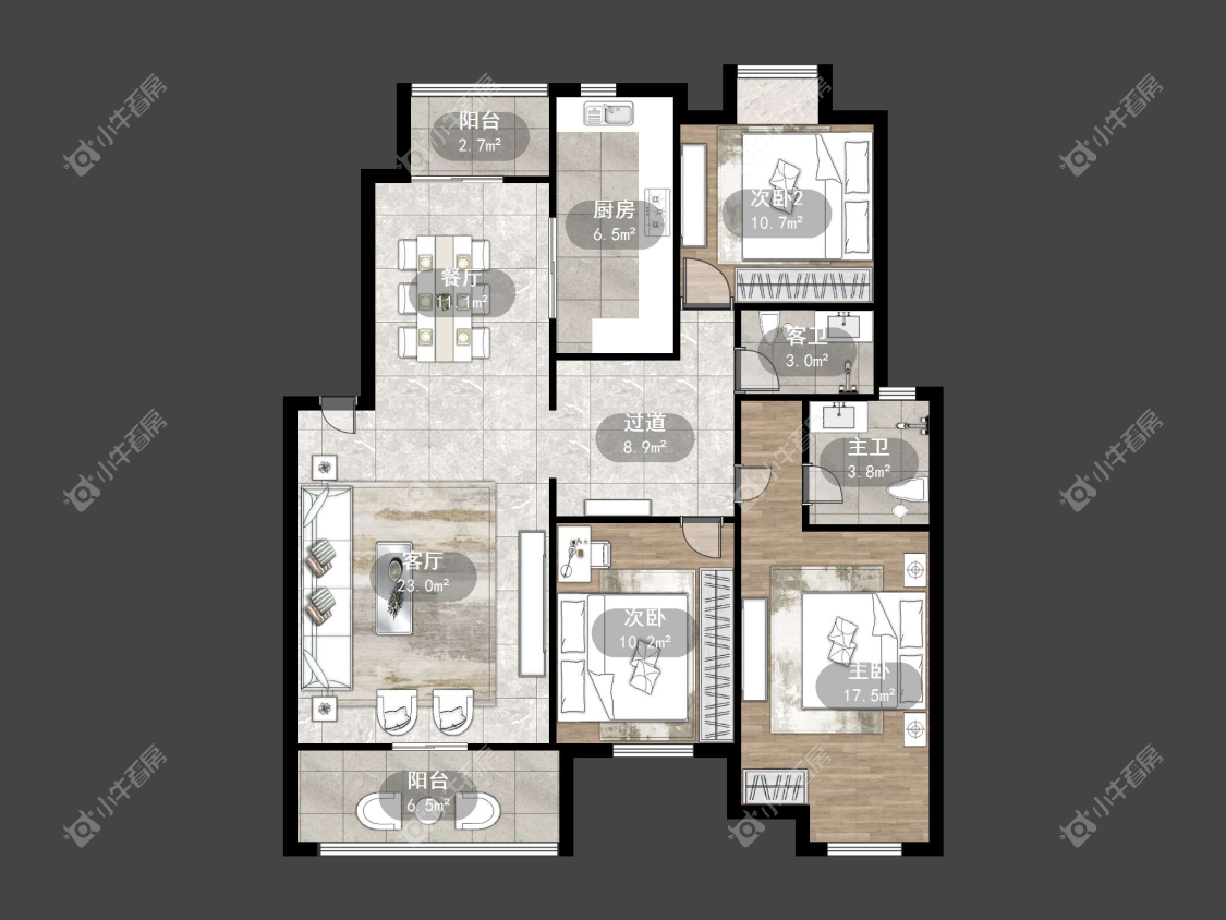 镇江金鼎城市花园在售二手房源户型图_小牛看房