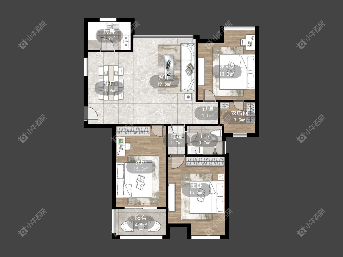 镇江江南人家在售二手房源户型图_小牛看房