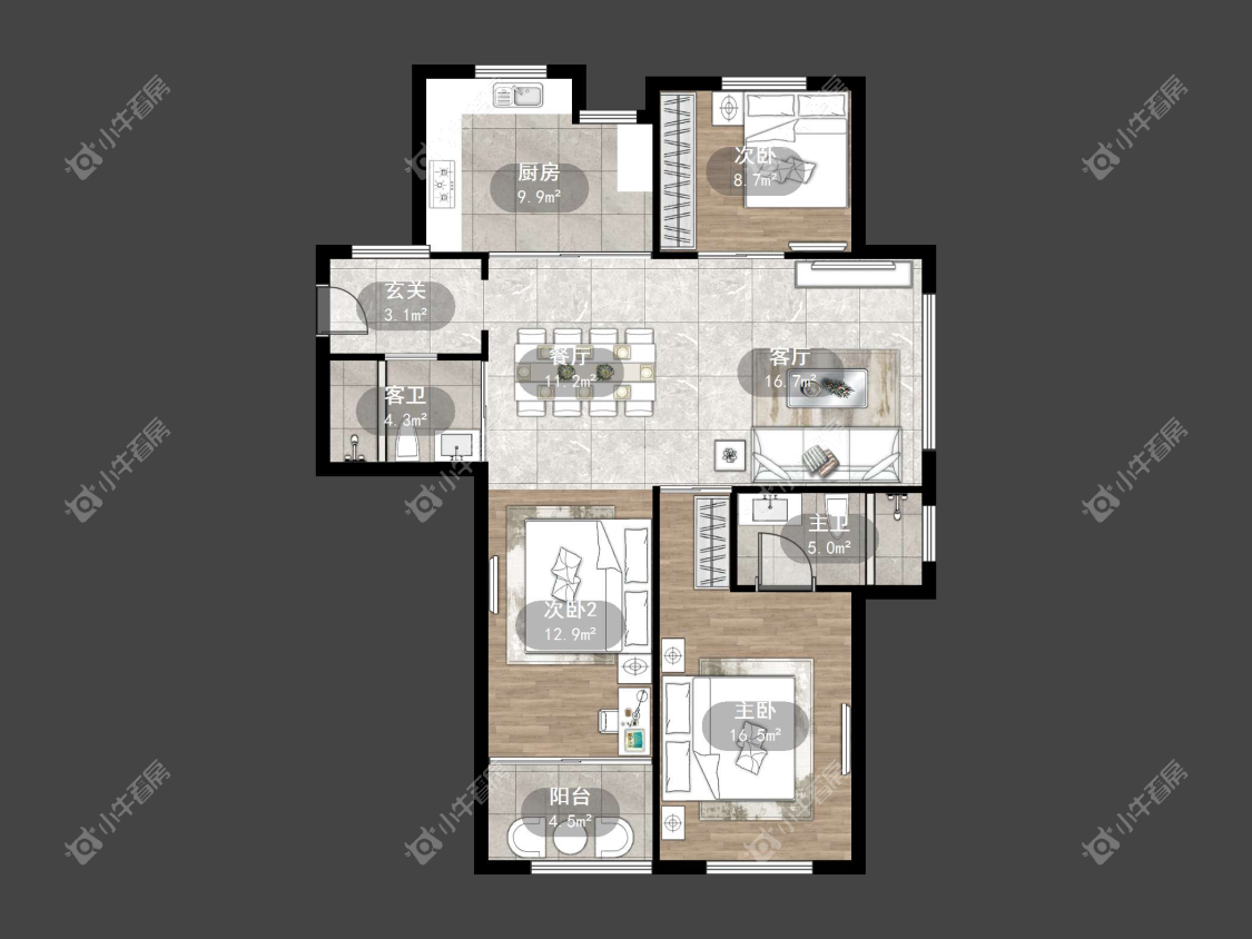 镇江丹凤国际在售二手房源户型图_小牛看房