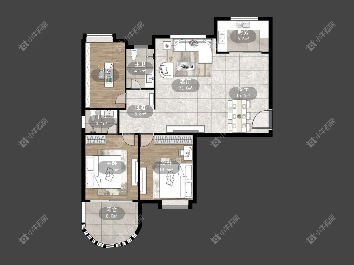 镇江金鼎城市花园在售二手房源户型图_小牛看房