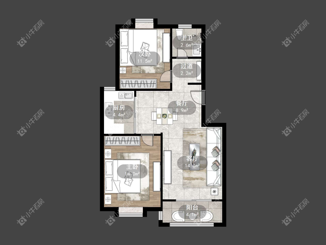 镇江普善人家在售二手房源户型图_小牛看房