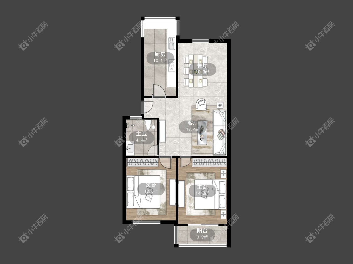 镇江千禧花园在售二手房源户型图_小牛看房