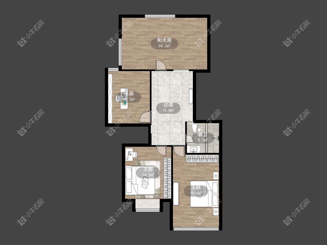 镇江金鼎城市花园在售二手房源户型图_小牛看房