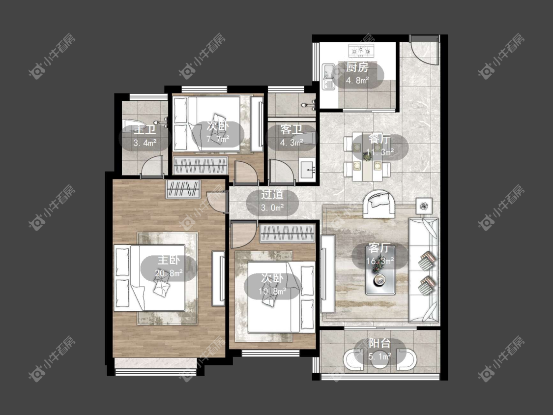 镇江大亚第一城在售二手房源户型图_小牛看房