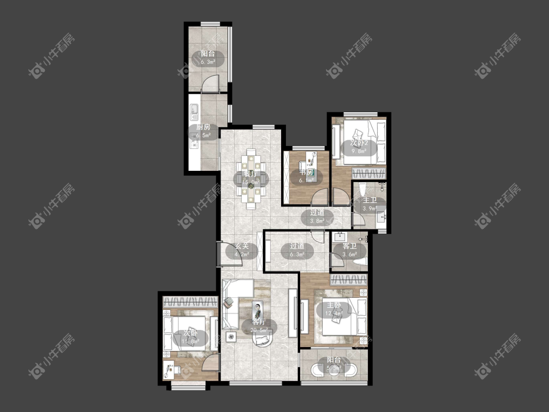 镇江恒大名都二三期在售二手房源户型图_小牛看房