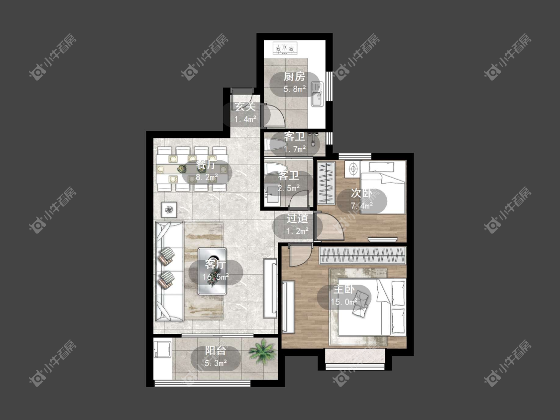 镇江大亚第一城在售二手房源户型图_小牛看房