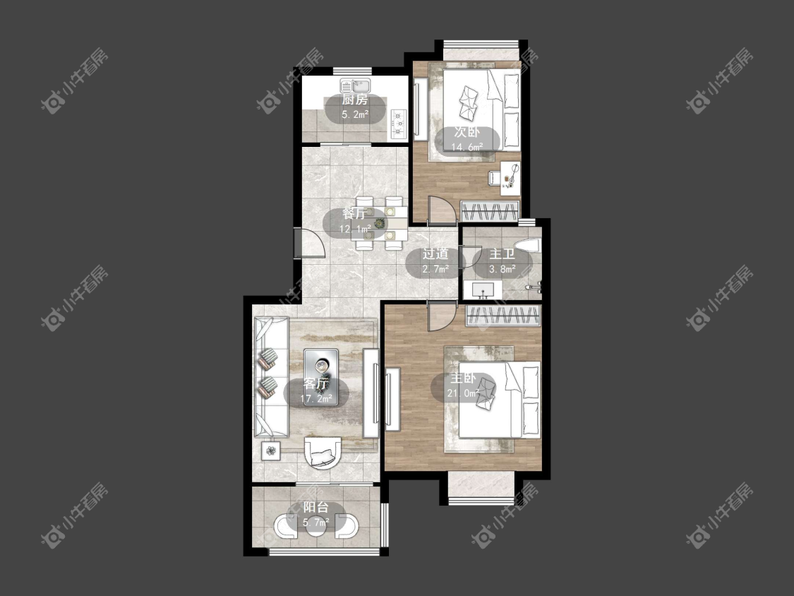 镇江江南人家在售二手房源户型图_小牛看房