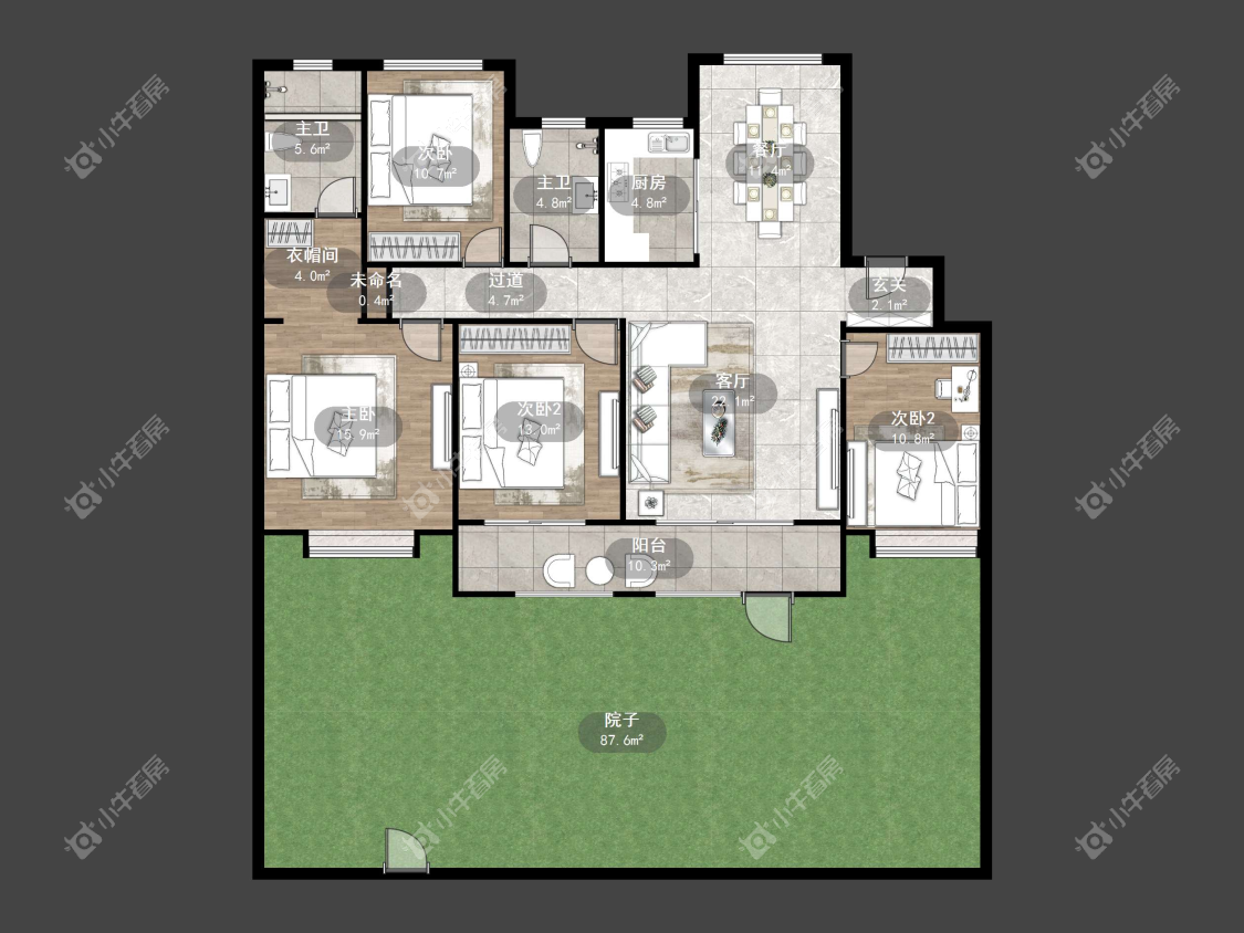 镇江中南君悦府中南一期在售二手房源户型图_小牛看房