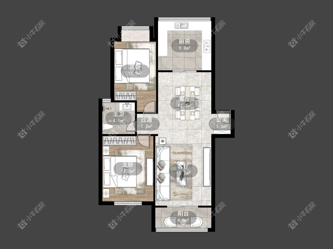 镇江金鼎城市花园在售二手房源户型图_小牛看房