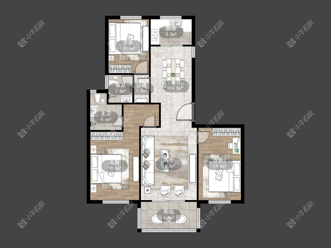 镇江天怡南郡在售二手房源户型图_小牛看房