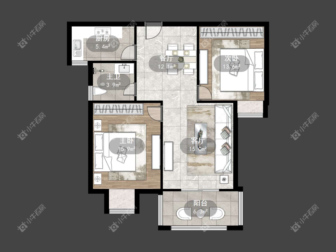 镇江华都锦城在售二手房源户型图_小牛看房