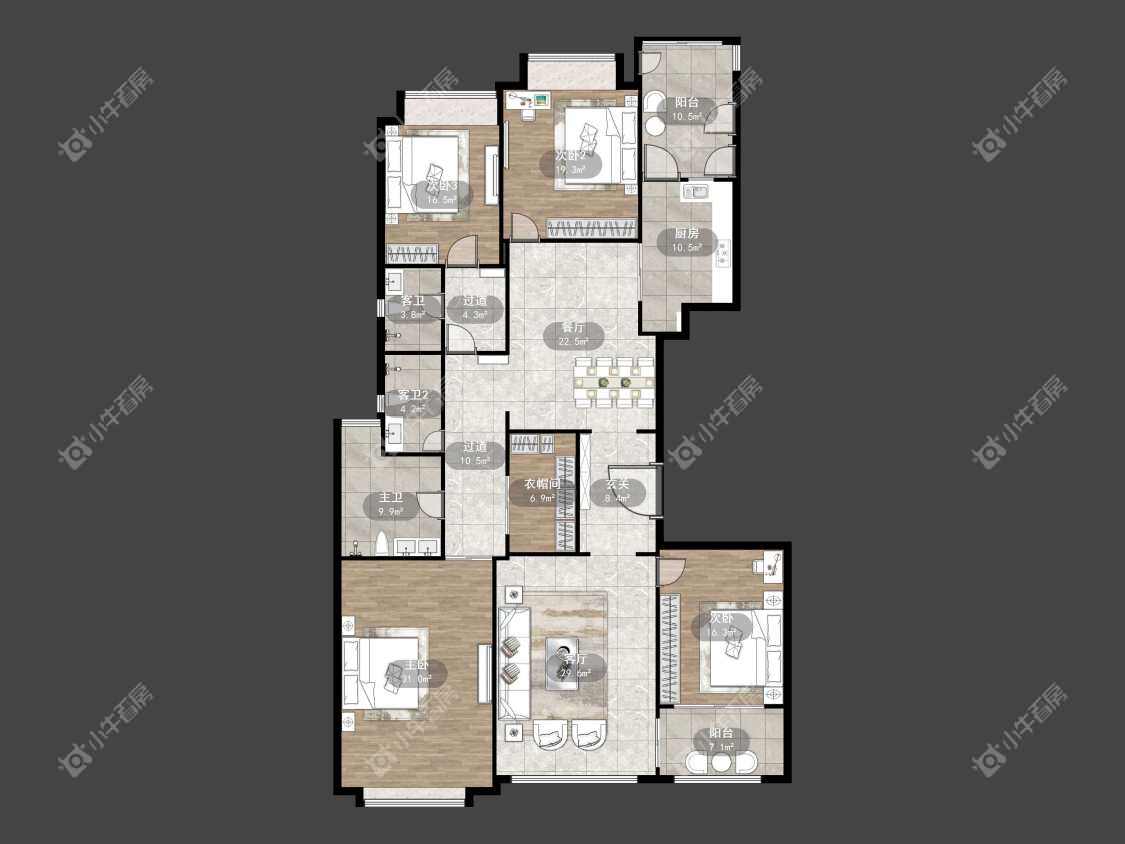 镇江恒大城在售二手房源户型图_小牛看房