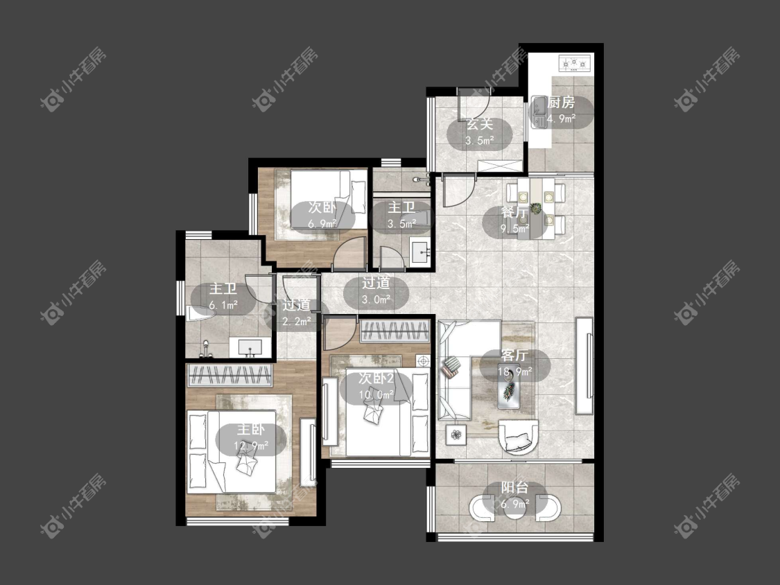 镇江恒大名都一期在售二手房源户型图_小牛看房