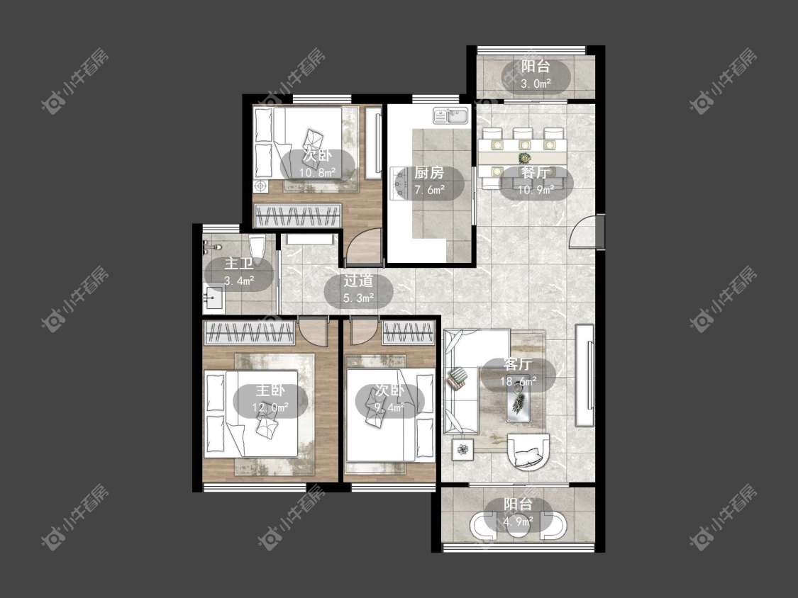 镇江众悦华城在售二手房源户型图_小牛看房