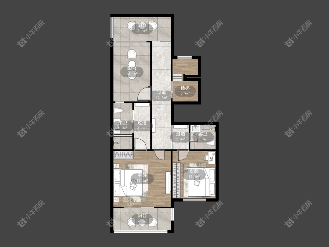镇江凤凰郡在售二手房源户型图_小牛看房