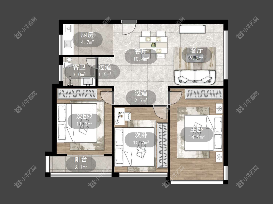 镇江华南新村在售二手房源户型图_小牛看房