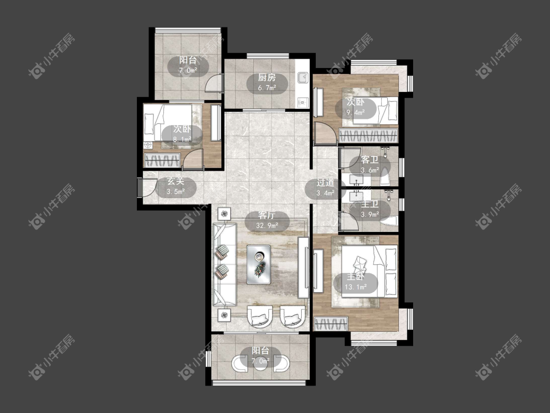 镇江碧桂园在售二手房源户型图_小牛看房