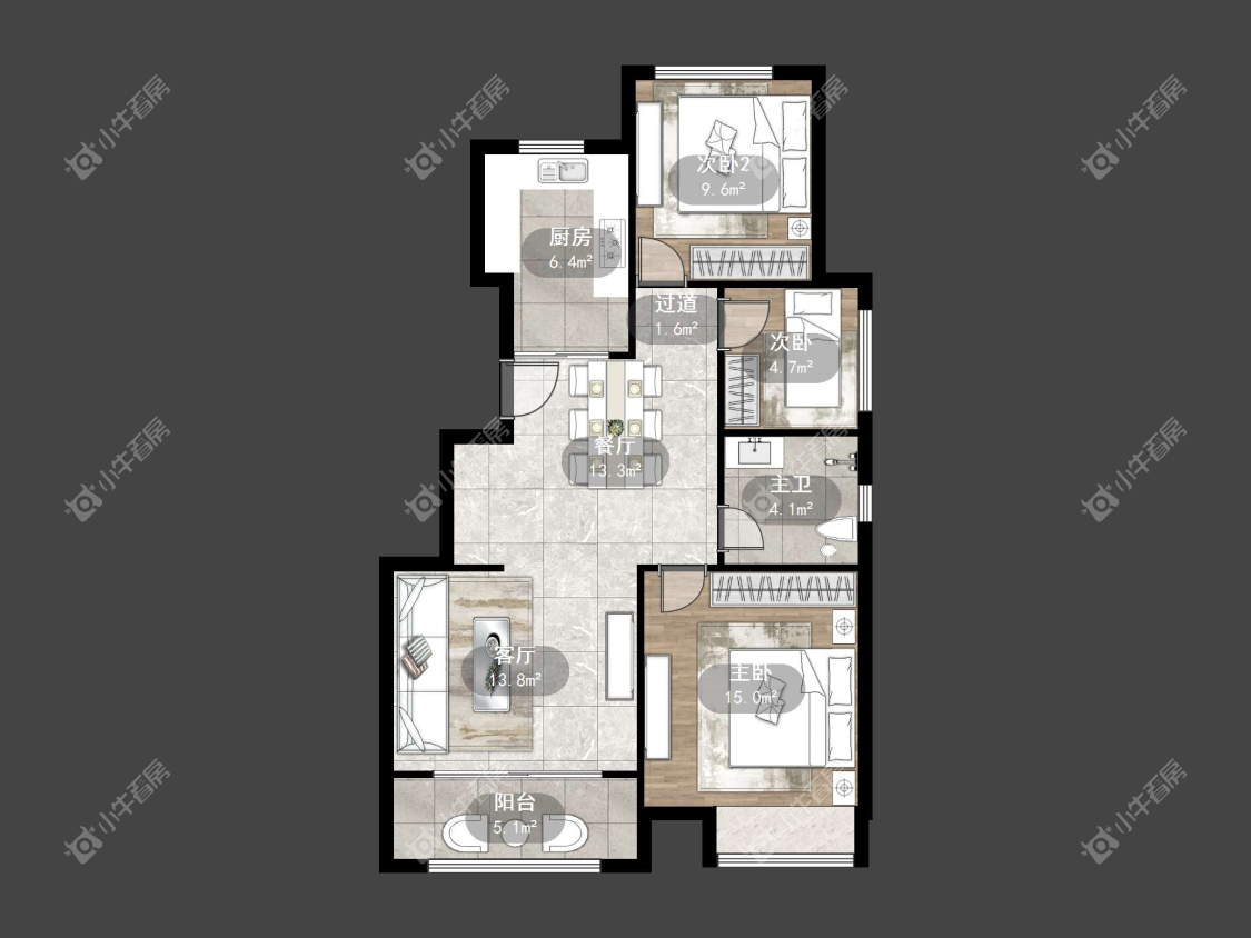 镇江翡翠林花园（天福花园）在售二手房源户型图_小牛看房