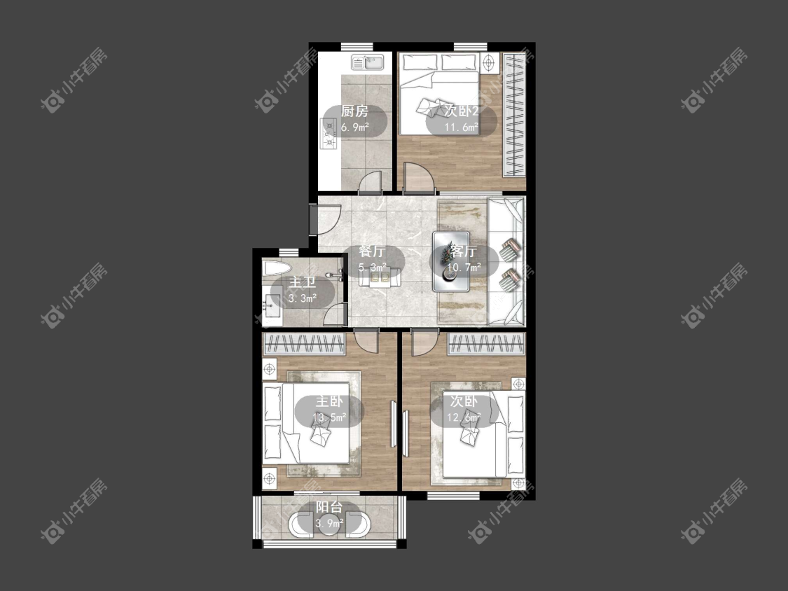 镇江集成公寓在售二手房源户型图_小牛看房