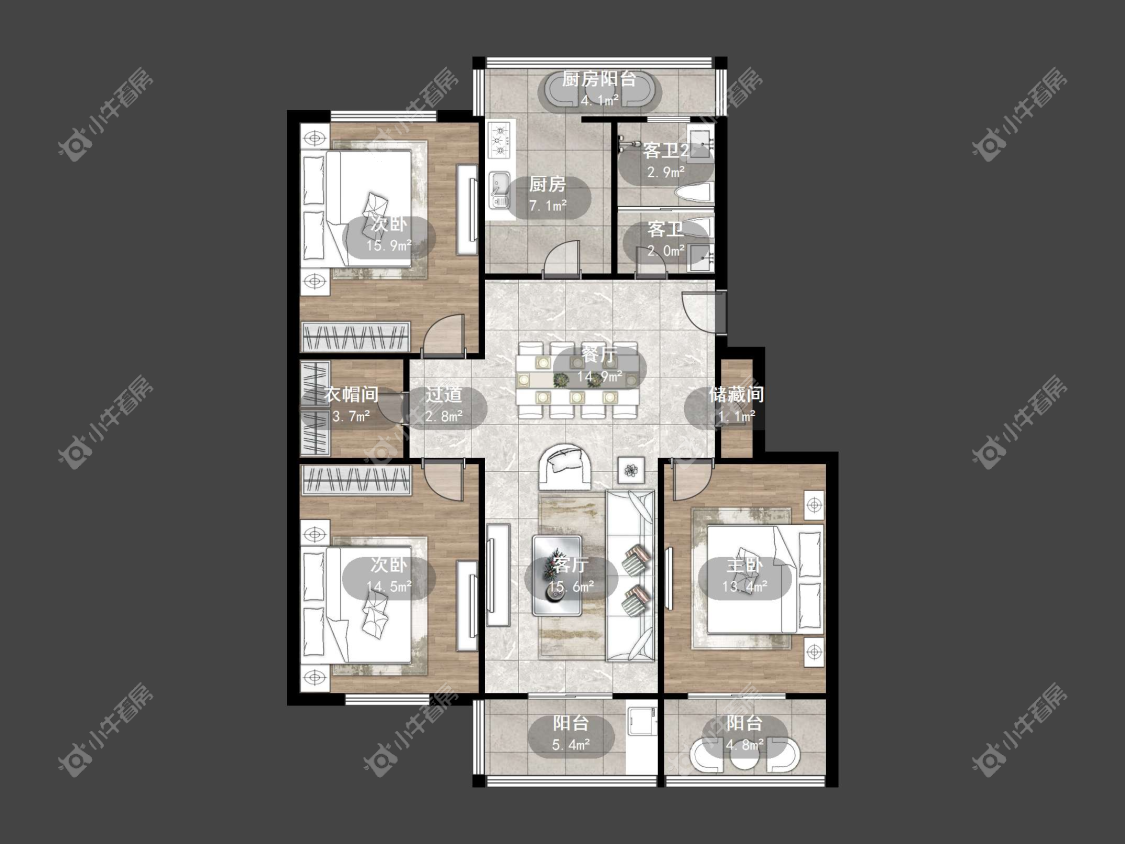 镇江丹凤公寓在售二手房源户型图_小牛看房