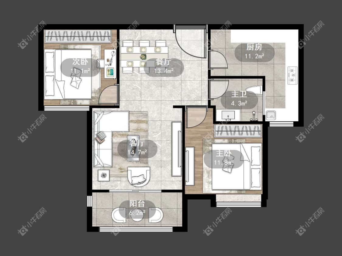 镇江美亚华悦在售二手房源户型图_小牛看房