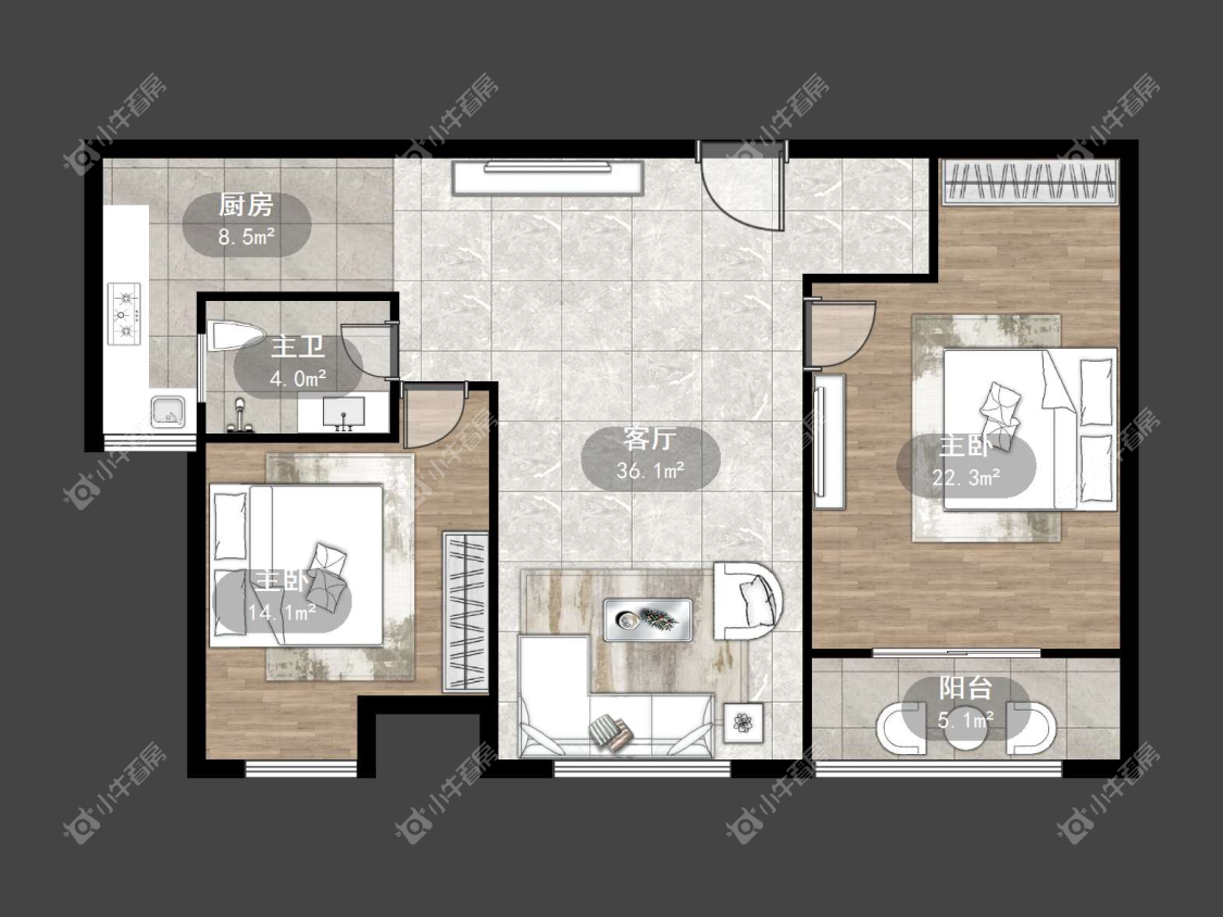 镇江汇金天地在售二手房源户型图_小牛看房