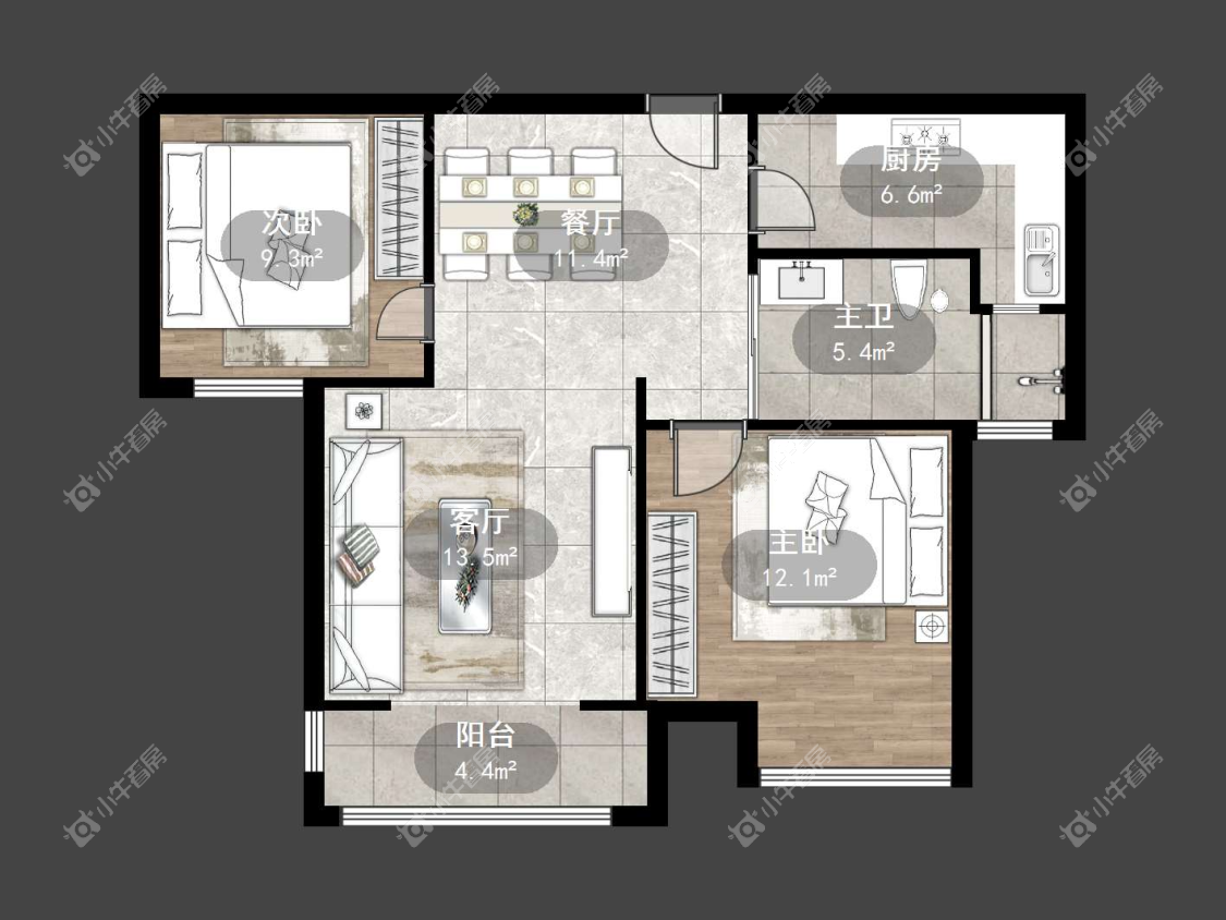 镇江美亚华悦在售二手房源户型图_小牛看房