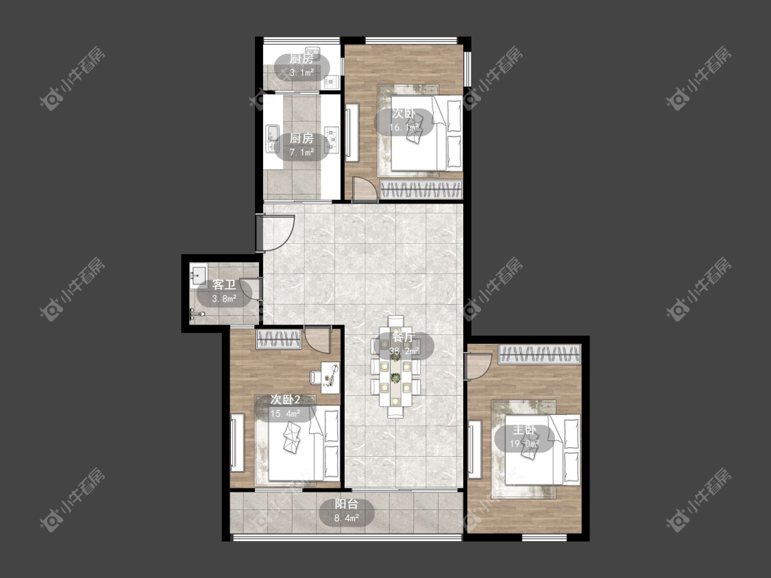 镇江兰陵公寓(丹阳)在售二手房源户型图_小牛看房