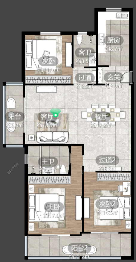 镇江万善上院在售二手房源户型图_小牛看房