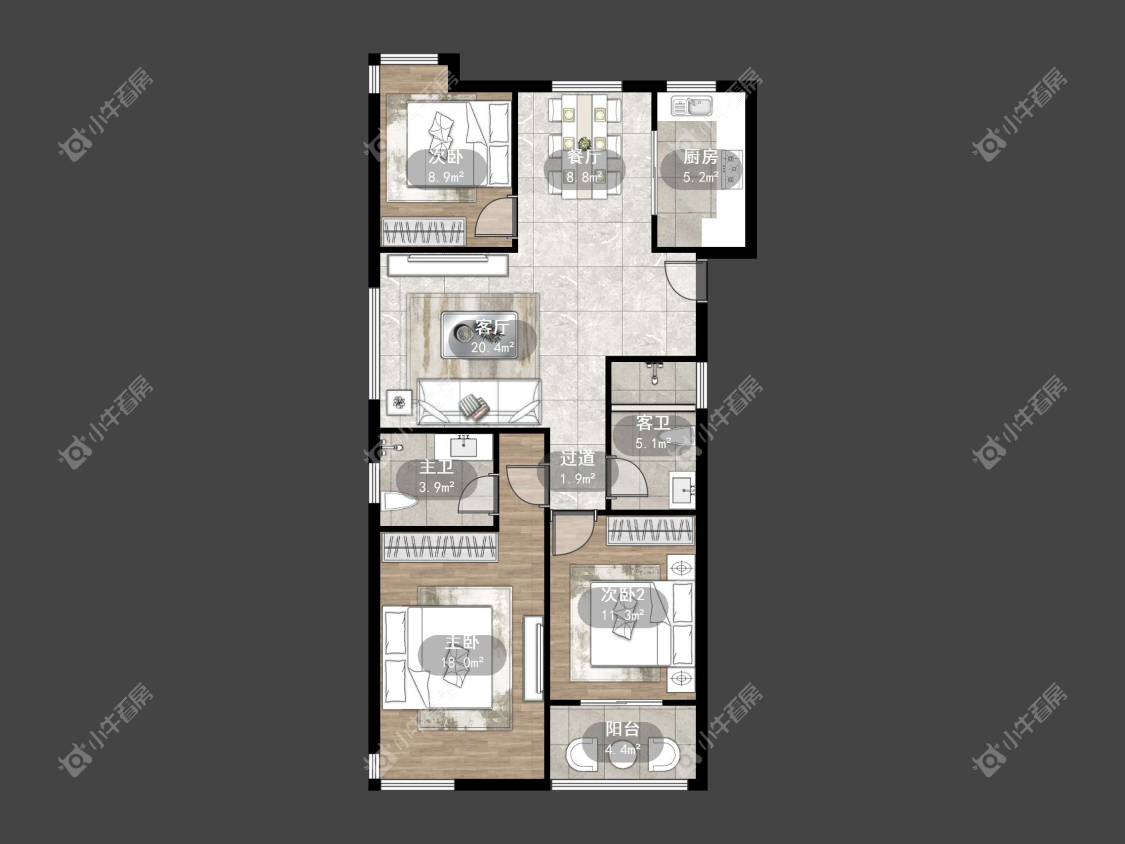 镇江国信宜和在售二手房源户型图_小牛看房
