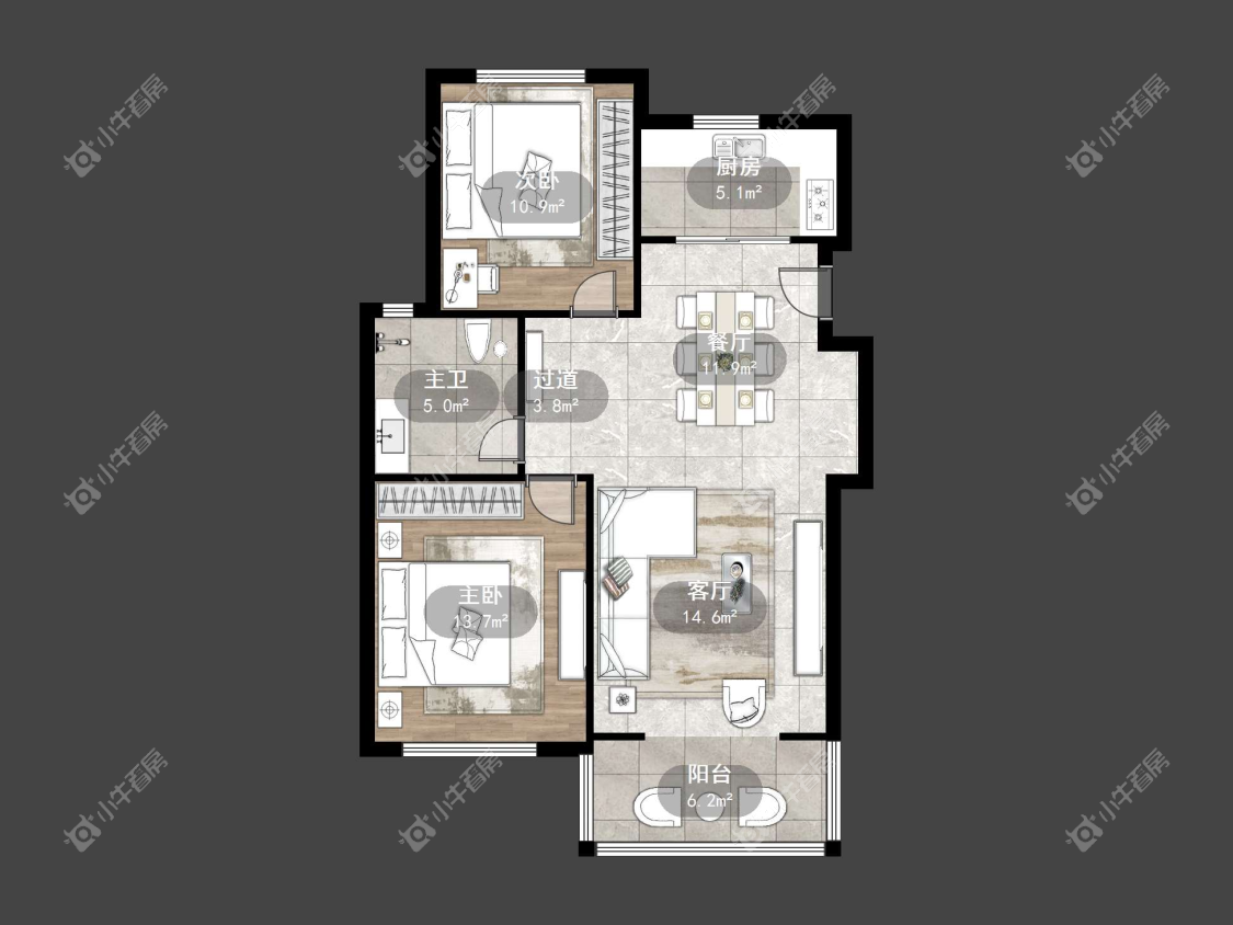镇江滨河凤凰城在售二手房源户型图_小牛看房