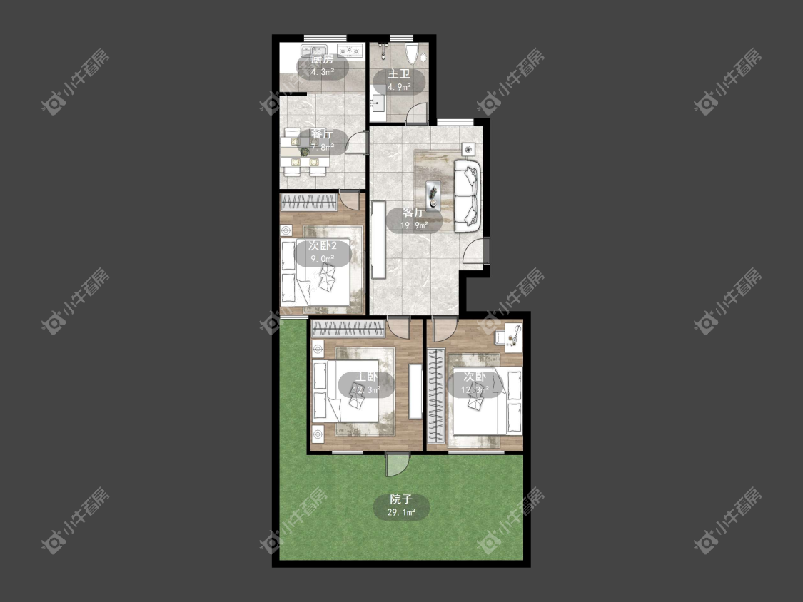 镇江幸福小区在售二手房源户型图_小牛看房